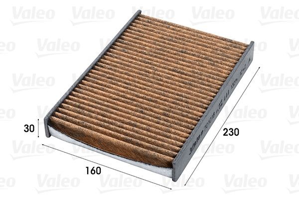 VALEO CLIMFILTER SUPREME Activated Carbon Filter with polyphenol, with fungicidal effect, with anti-allergic effect, 230 mm x 160 mm x 30 mm Width: 160mm, Height: 30mm, Length: 230mm Cabin filter 701018 buy