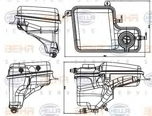 Great value for money - HELLA Coolant expansion tank 8MA 376 789-711