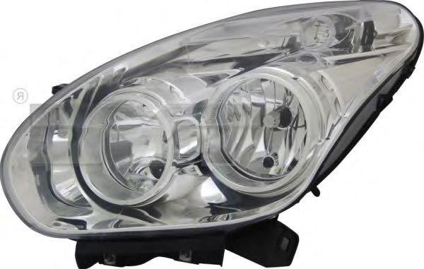 TYC 20-12426-05-2 Headlight Left, H7, H1, for right-hand traffic, with electric motor
