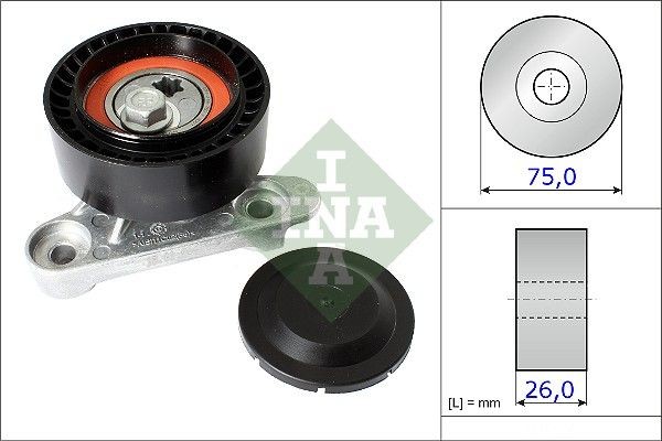 Original INA Belt tensioner pulley 531 0871 10 for SEAT IBIZA