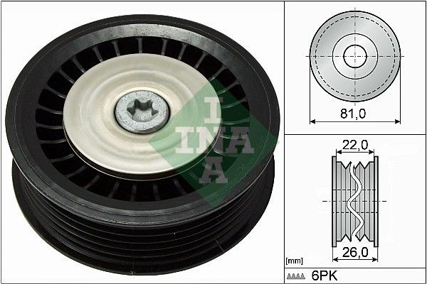 Mercedes A-Class Deflection / guide pulley, v-ribbed belt 7006319 INA 532 0678 10 online buy