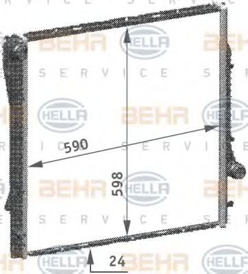 Great value for money - HELLA Engine radiator 8MK 376 718-774
