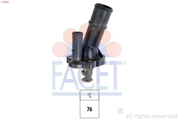FACET 7.8750 Engine thermostat Opening Temperature: 76°C, Made in Italy - OE Equivalent, with seal