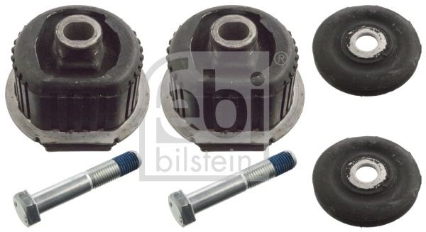 Silent blocks FEBI BILSTEIN Rear Axle, Front, with stop plates, with bolts/screws - 10154