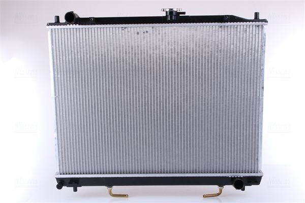 NISSENS 628959 Engine radiator Aluminium, 500 x 688 x 16 mm, with oil cooler, with gaskets/seals, without expansion tank, without frame, Brazed cooling fins