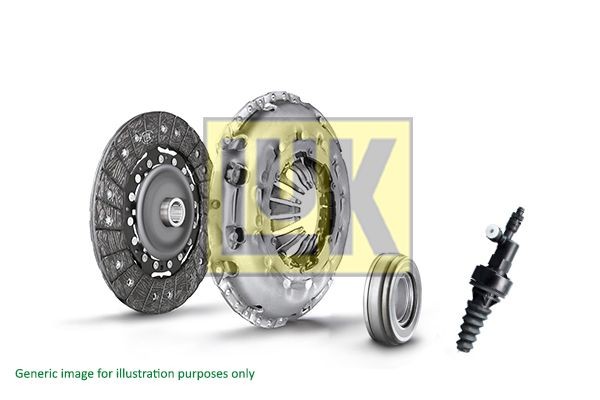 LuK 623 3241 21 Clutch kit for engines with dual-mass flywheel, with clutch release bearing, with clutch slave cylinder, Check and replace dual-mass flywheel if necessary., 230mm
