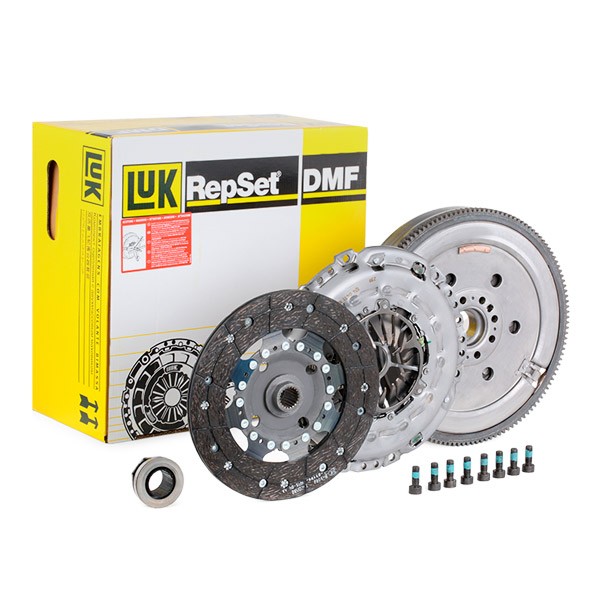 LuK BR 0241 600 0136 00 Clutch kit without pilot bearing, with clutch release bearing, with flywheel, with screw set, Requires special tools for mounting, Dual-mass flywheel with friction control plate, with automatic adjustment