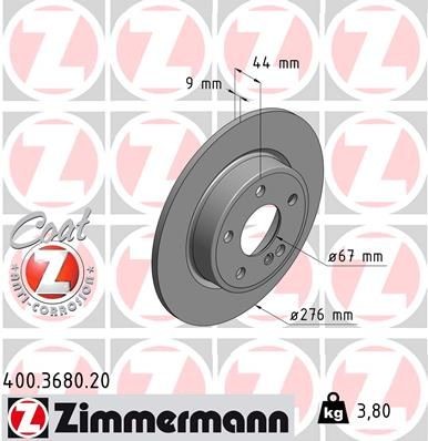 ZIMMERMANN COAT Z 400368020 Temperature switch, radiator fan MERCEDES-BENZ A-Class (W176) A 200 (176.043) 156 hp Petrol 2014