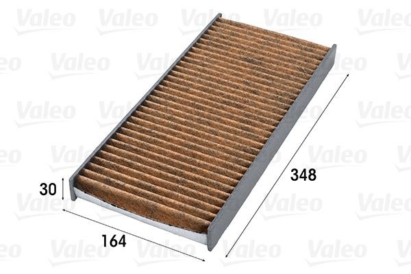 VALEO 701005 Pollen filter Activated Carbon Filter with polyphenol, with fungicidal effect, with anti-allergic effect, 348 mm x 160 mm x 30 mm, CLIMFILTER SUPREME