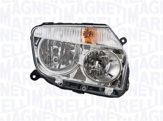 MAGNETI MARELLI 712676512096 Headlight Right, W5W, H7, H7/H1, H1, Halogen, without front fog light, with indicator, with high beam, for right-hand traffic, with bulbs, with motor for headlamp levelling