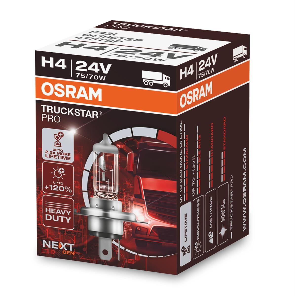 OSRAM 64196TSP Glühlampe, Fernscheinwerfer für MAN M 90 LKW in Original Qualität