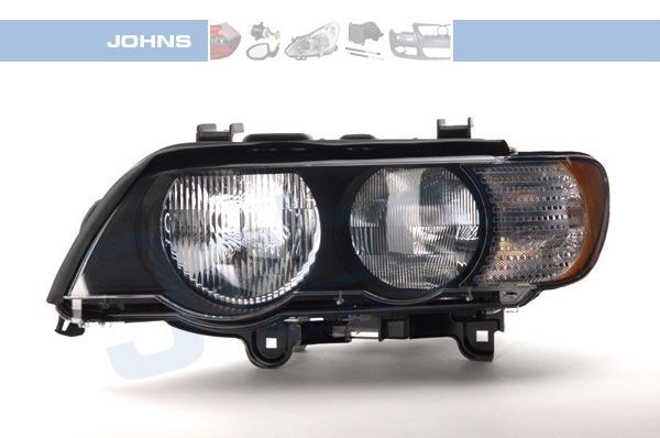 JOHNS 20 73 09 BMW X5 E53 2003 Front lights Left, H7, H7/HB3, HB3, with motor for headlamp levelling, White