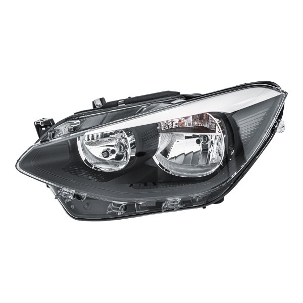 E1 3132 HELLA Left, W21W, H7/H7, PY21W, H6W, FF, Halogen, 12V, with high beam, with position light, with daytime running light, with low beam, with indicator, for right-hand traffic, with bulbs, with motor for headlamp levelling Left-hand/Right-hand Traffic: for right-hand traffic Front lights 1EG 010 741-071 buy