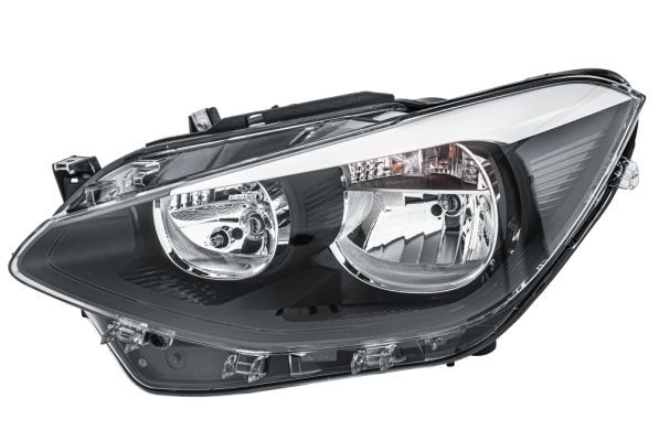 HELLA 1EG010741-071 Head lights Left, W21W, H7/H7, PY21W, H6W, FF, Halogen, 12V, with high beam, with position light, with daytime running light, with low beam, with indicator, for right-hand traffic, with bulbs, with motor for headlamp levelling