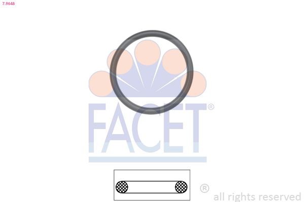 FACET 7.9648 Gasket, thermostat Made in Italy - OE Equivalent