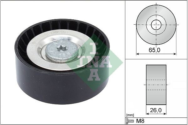 Deflection / Guide Pulley, v-ribbed belt 532 0571 10 from INA