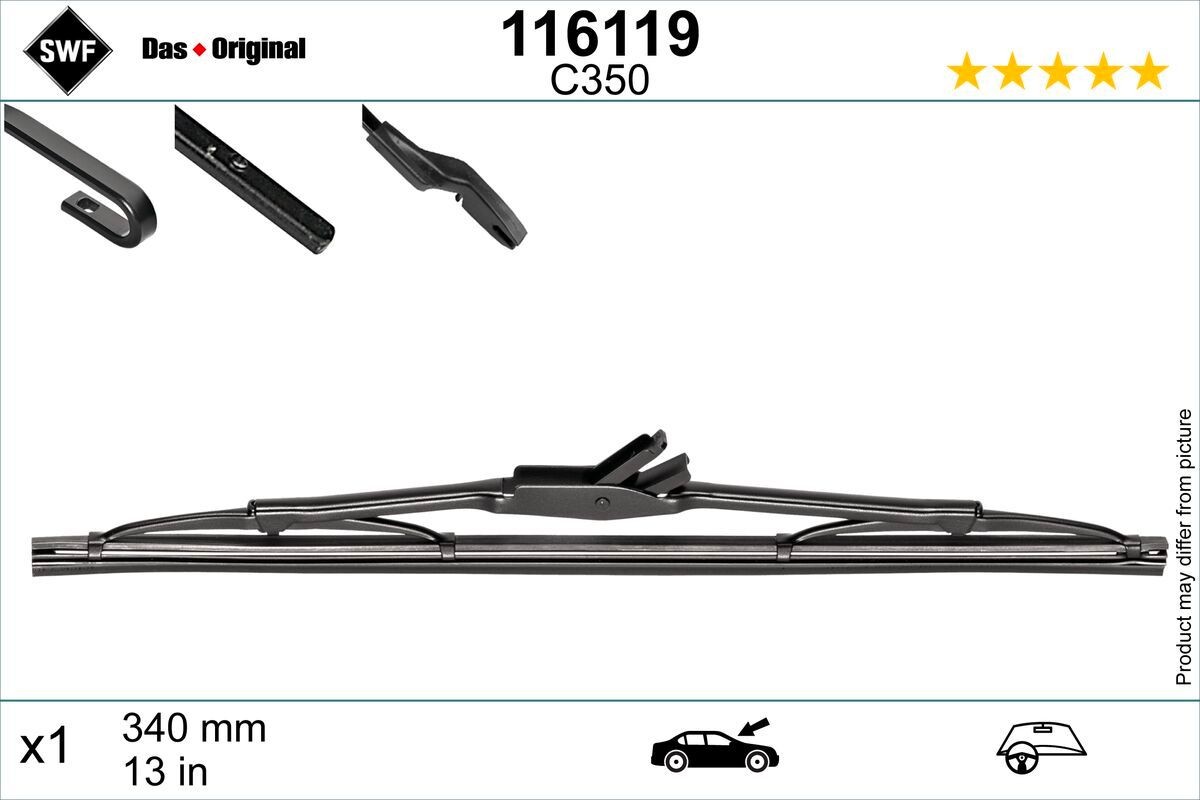 SWF 116119 Wiper blades VW GOLF 2018 price