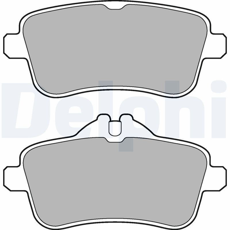 DELPHI LP2443 Brake pad set prepared for wear indicator, with anti-squeak plate, with accessories