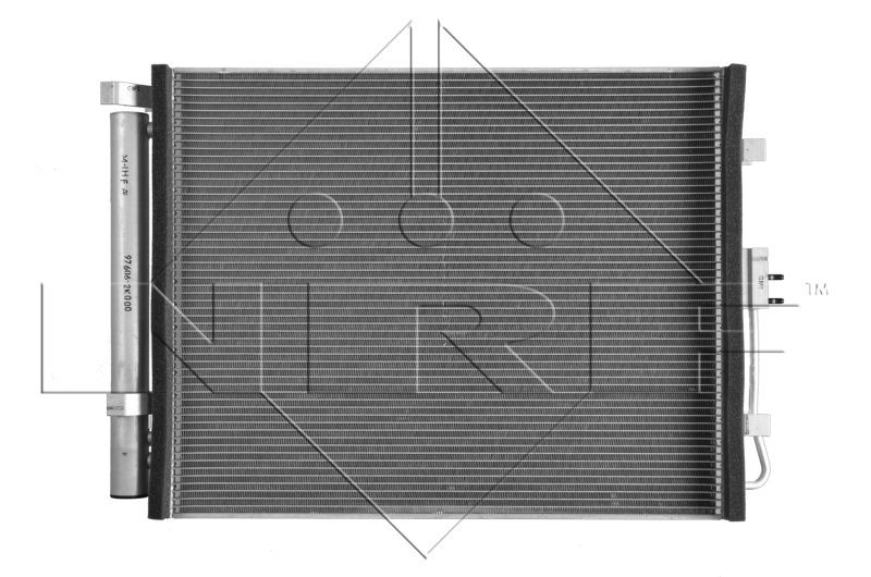 NRF Quality Grade: Easy Fit 35984 Air conditioning condenser with dryer, with seal ring, 12,9mm, 8,5mm, Aluminium, 485mm