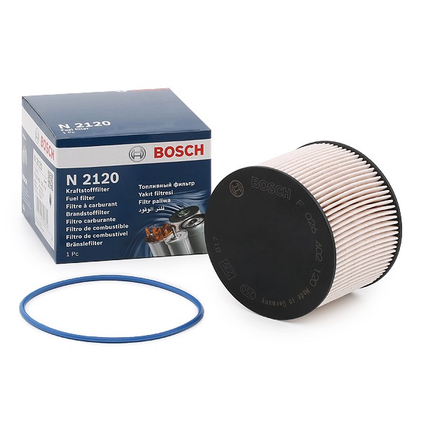 Palivový filtr F 026 402 120 s vynikajícím poměrem mezi cenou a BOSCH kvalitou