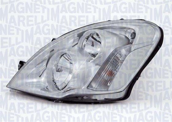 MAGNETI MARELLI 712469301129 Headlight Left, W21/5W, PY21W, H7, H1, Halogen, without front fog light, with indicator, with high beam, for right-hand traffic, without bulbs, with motor for headlamp levelling