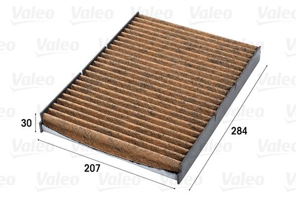 701016 VALEO Pollen filter SKODA Activated Carbon Filter with polyphenol, with fungicidal effect, with anti-allergic effect, 284 mm x 207 mm x 30 mm, CLIMFILTER SUPREME