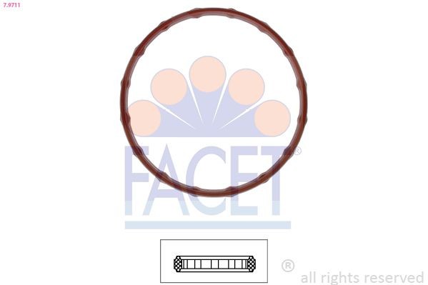 EPS 1.890.711 FACET Made in Italy - OE Equivalent Gasket, thermostat 7.9711 buy