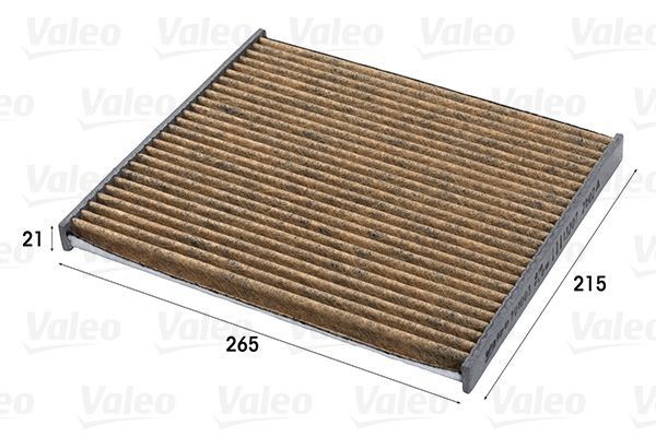 VALEO 701003 Pollen filter Activated Carbon Filter with polyphenol, with fungicidal effect, with anti-allergic effect, 215 mm x 265 mm x 21 mm, CLIMFILTER SUPREME