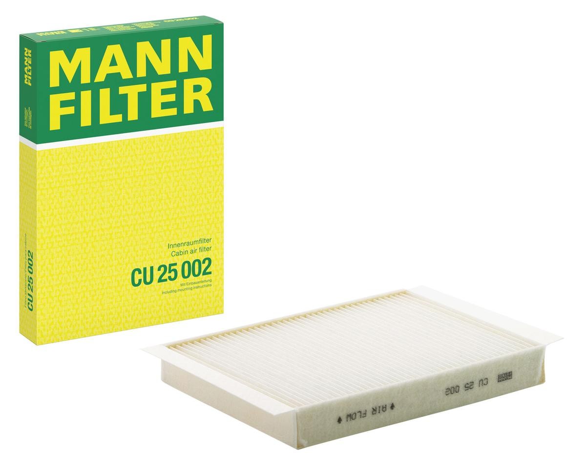 MANN-FILTER CU25002 Air conditioner filter Particulate Filter, 246 mm x 189 mm x 32 mm
