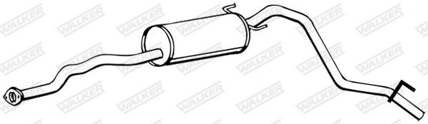 WALKER 16766 Rear silencer without mounting parts
