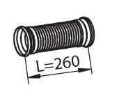 DINEX Length: 260 mm, Aluminium Corrugated Pipe, exhaust system 54209 buy