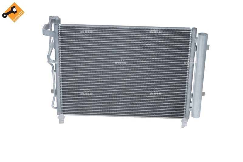 350014 Radiator AC 350014 NRF with dryer, with seal ring, 13,8mm, 9,2mm, Aluminium, 490mm