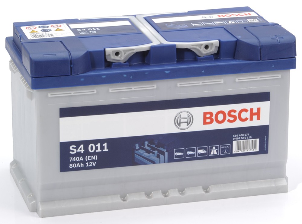 0 092 S40 110 BOSCH S4 011 S4 Batterie 12V 80Ah 740A B13 Bleiakkumulator