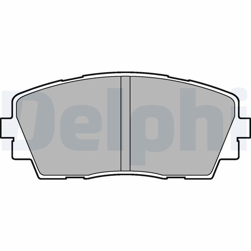 DELPHI LP2296 Brake pad set with acoustic wear warning, with anti-squeak plate, without accessories