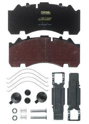 29307 TEXTAR prepared for wear indicator, with accessories Height: 109,5mm, Width: 247,7mm, Thickness: 30mm Brake pads 2930701 buy