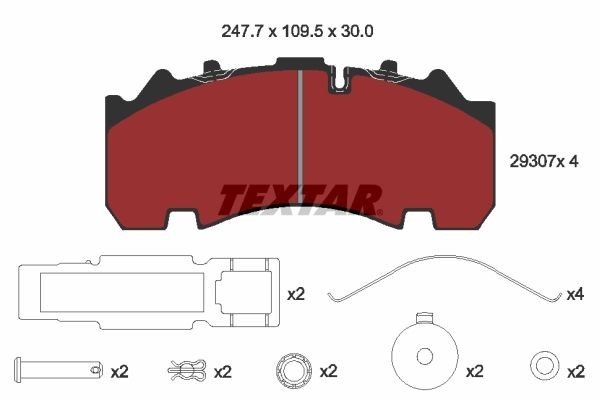 TEXTAR Brake pad kit 2930701