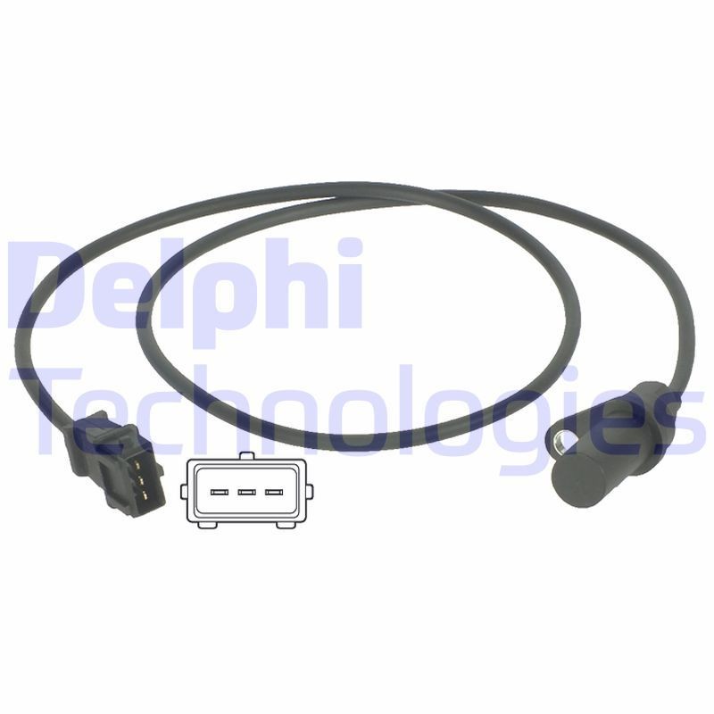 DELPHI 3-pin connector Cable Length: 860mm, Number of pins: 3-pin connector Sensor, crankshaft pulse SS10819 buy