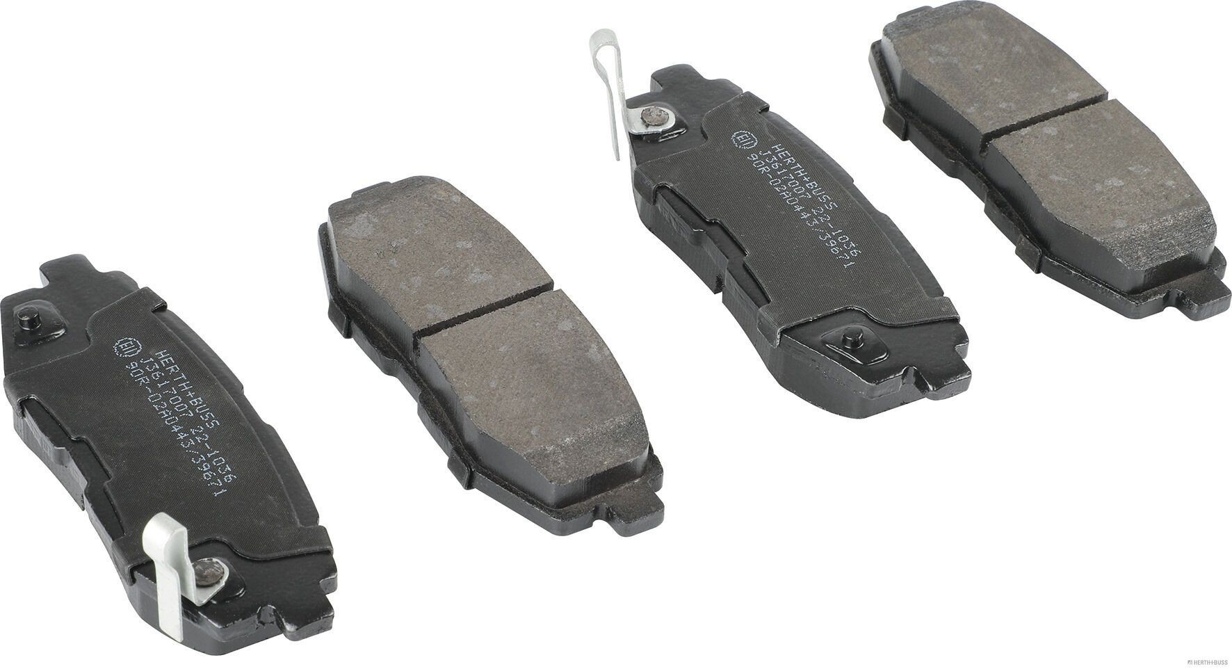 HERTH+BUSS JAKOPARTS with acoustic wear warning Height 1: 39,5mm, Height 2: 39,5mm, Width 1: 110,3mm, Width 2 [mm]: 110,3mm, Thickness 1: 15,5mm, Thickness 2: 15,5mm Brake pads J3617007 buy