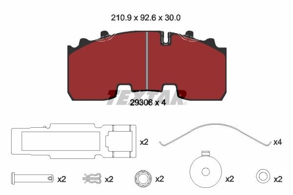TEXTAR Brake pad kit 2930601