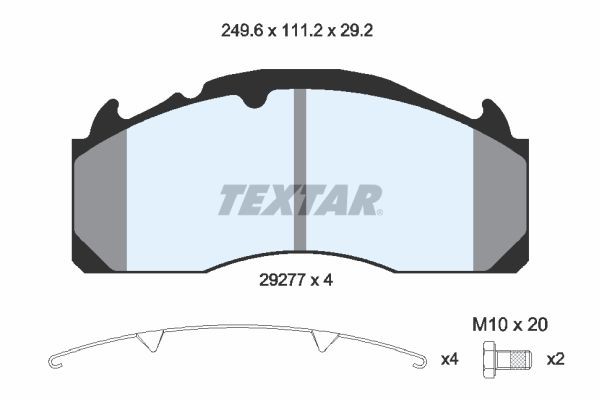 TEXTAR Brake pad kit 2927701