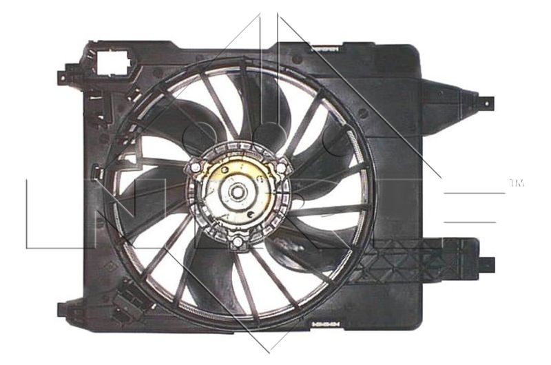 NRF 47368 Fan, radiator D1: 383 mm, 12V, 120W, with radiator fan shroud