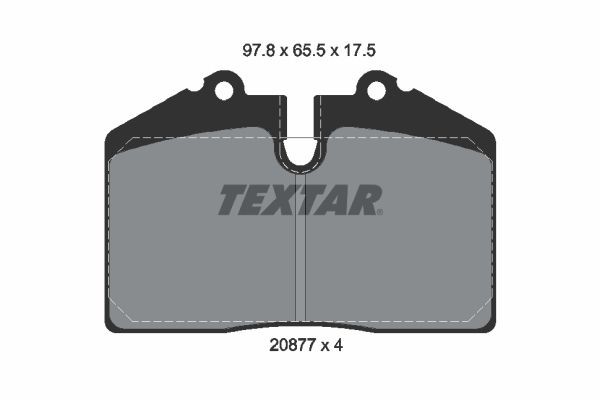 20877 TEXTAR prepared for wear indicator Height: 65,5mm, Width: 97,8mm, Thickness: 17,5mm Brake pads 2087708 buy