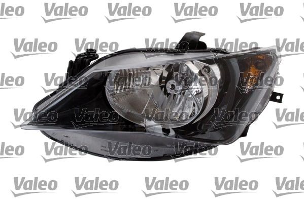 044821 VALEO Headlight SEAT Left, H4, W5W, PY21W, Halogen, transparent, with low beam, with high beam, for right-hand traffic, ORIGINAL PART, with motor for headlamp levelling
