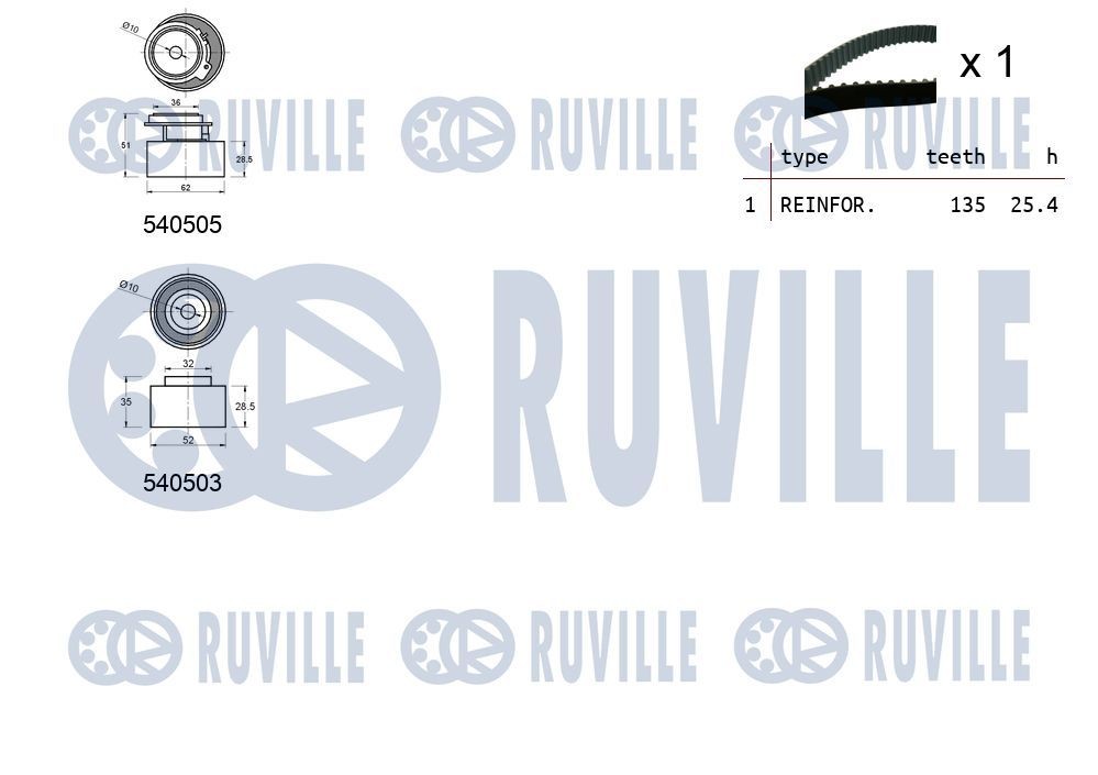 RUVILLE 59010 Tensioner pulley 636527