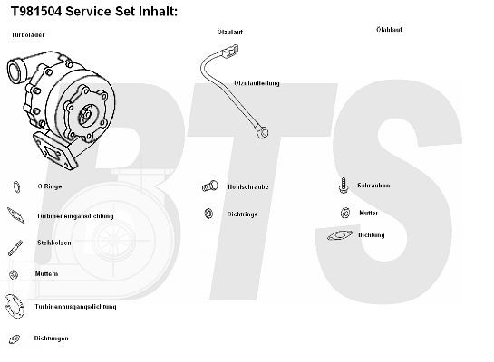 T981504 BTS TURBO Turbolader MERCEDES-BENZ ACTROS MP2 / MP3