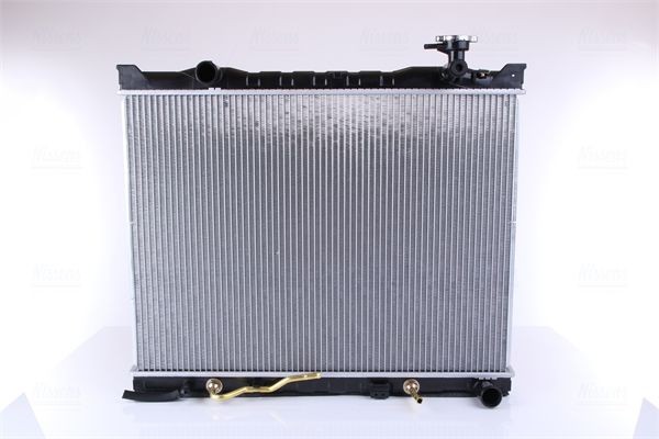 NISSENS 66682 Engine radiator Aluminium, 470 x 638 x 26 mm, with oil cooler, with gaskets/seals, without expansion tank, without frame, Brazed cooling fins