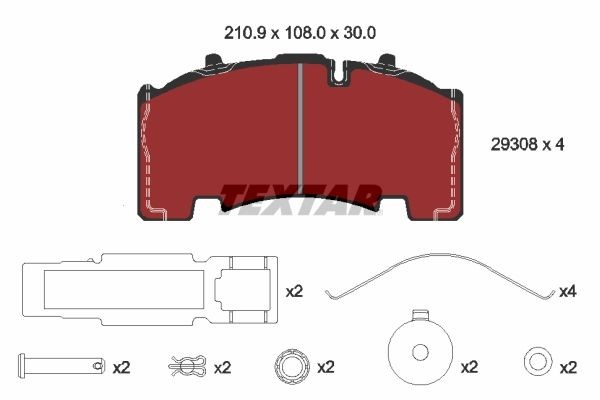 TEXTAR Brake pad kit 2930801