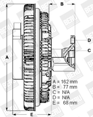 BERU LK117 Kupplung, Kühlerlüfter für MERCEDES-BENZ ACTROS MP2 / MP3 LKW in Original Qualität