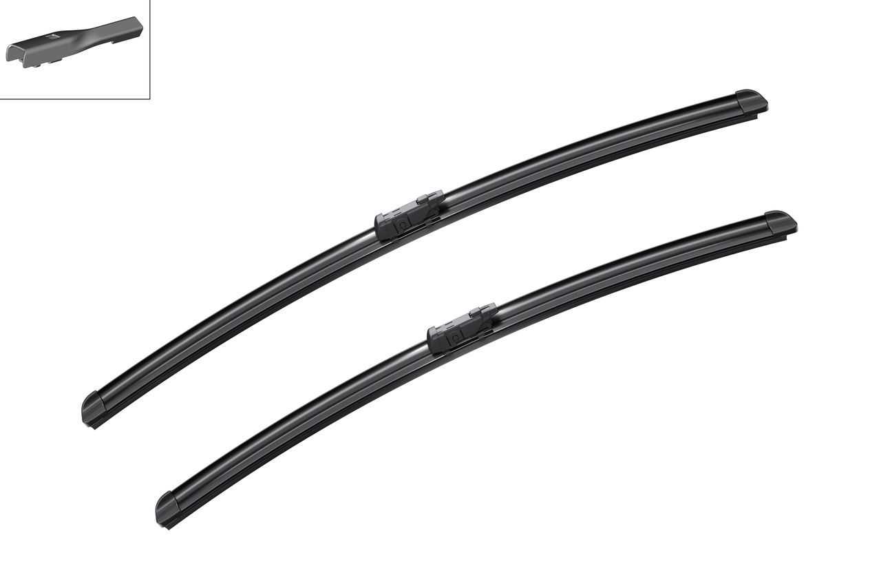 3397007697 Window wiper A 697 S BOSCH 530, 575 mm, Beam, for left-hand drive vehicles