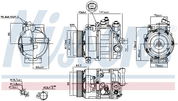 89033 Kältemittelkompressor NISSENS - Markenprodukte billig